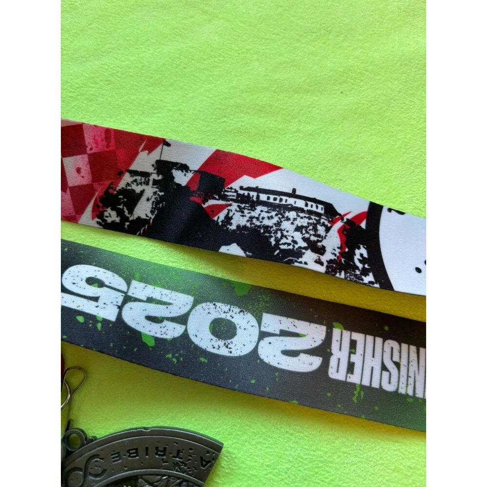 2025 Spartan Beast Finisher Medal Hvar Croatia Venue Ribbon Delta Wedge
